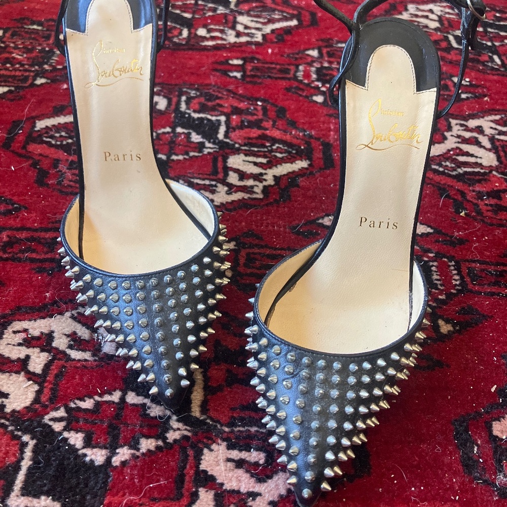 Christian Louboutin EU37/UK4/US6 spiked stiletto heels strappy spike sandal shoe